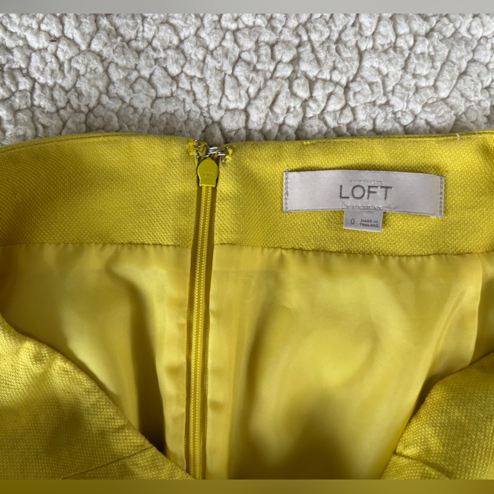 Canary Yellow Loft Pencil Skirt - Picture 4 of 8